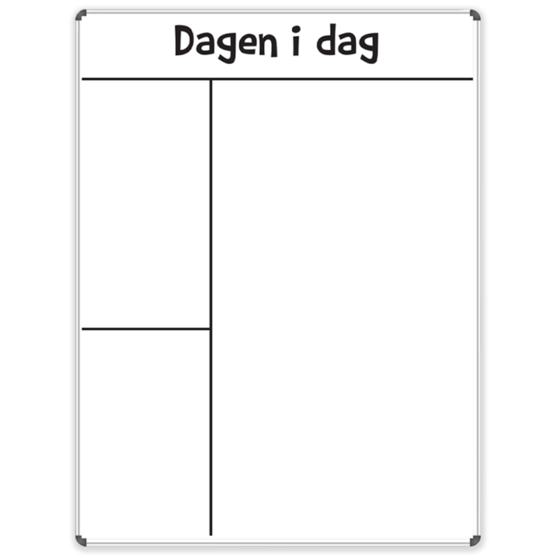 Strukturtavle til dagtilbud inkl. piktogrammagneter - Whiteboard 90x120 cm. - Billede 2