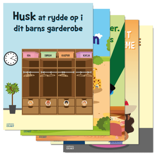 Cardboard plancher med budskabsplakater - Påmindelser