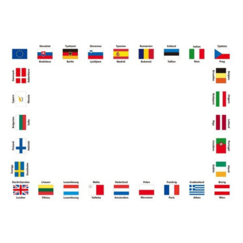 A4 PAPIR MED RAMME MED EUROPA FLAG - 100 STK.