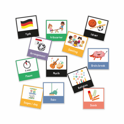 Piktogrammagneter til mellemtrin