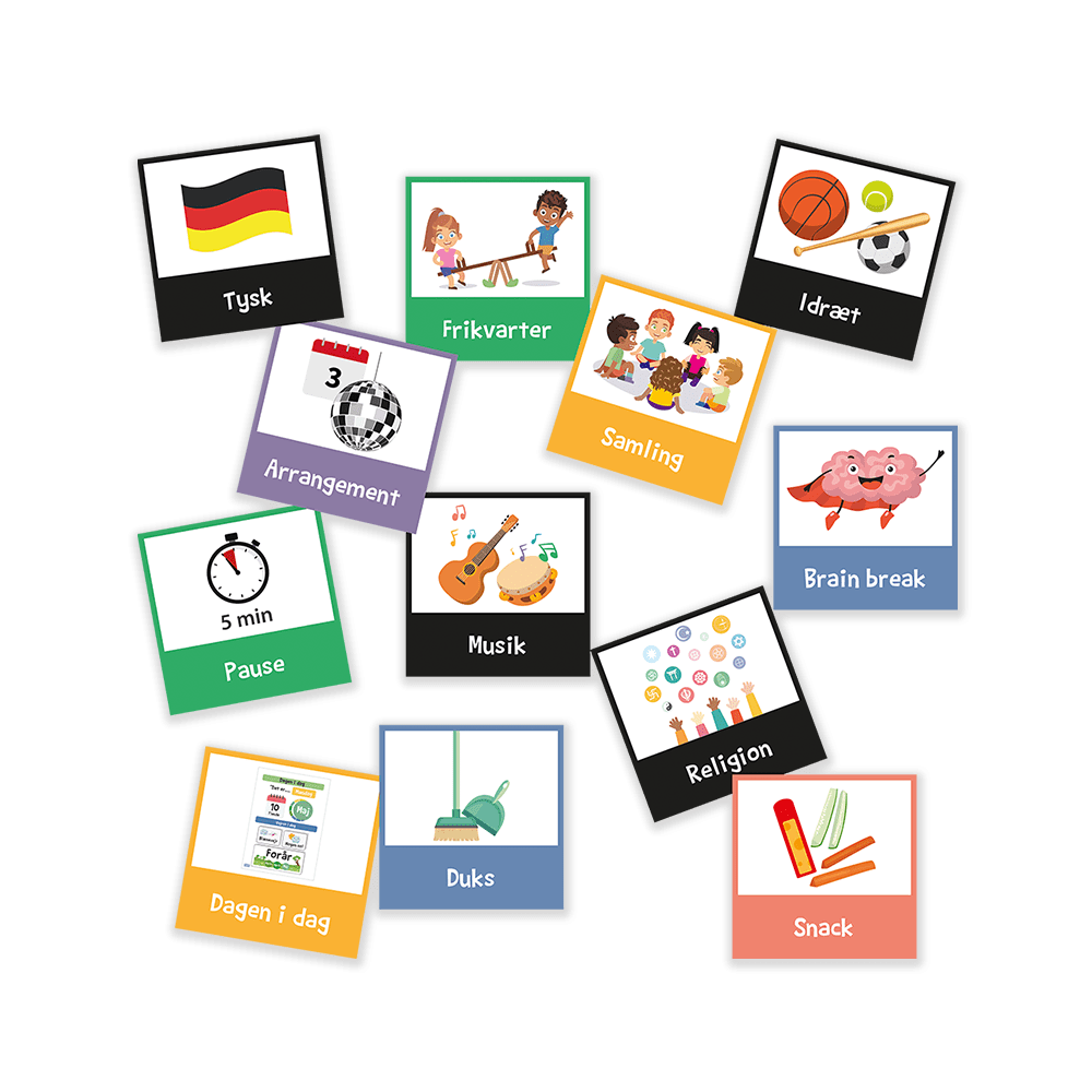 Piktogrammagneter til mellemtrin