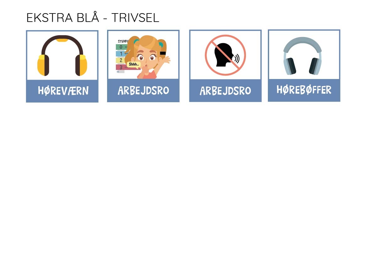 Piktogrammer - Ekstra Blå, Arbejdsro