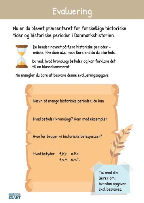 Evaluering - Danmarkshistorie og Kronologi