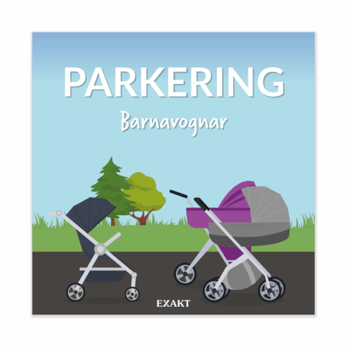 Hegnsskilt - Barne- og klapvognsparkering, Færøsk