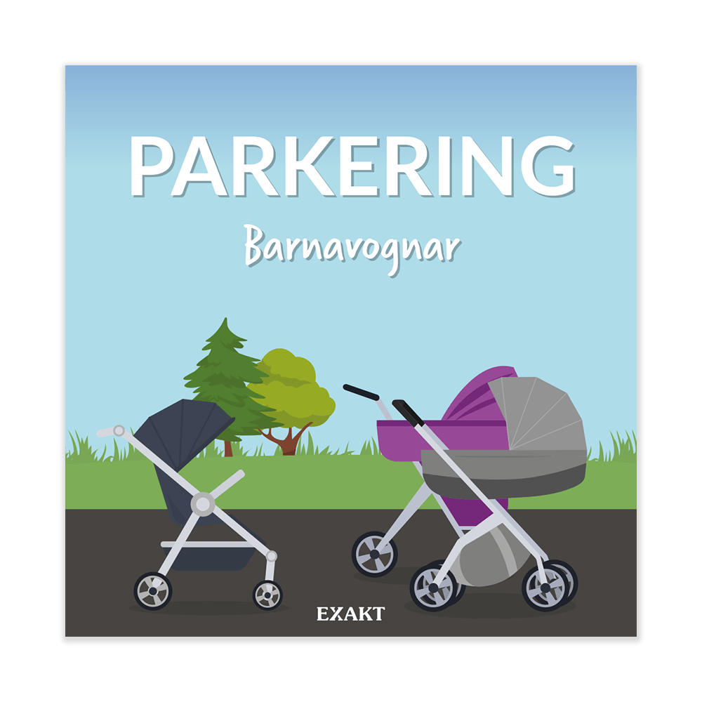 Hegnsskilt - Barne- og klapvognsparkering, Færøsk