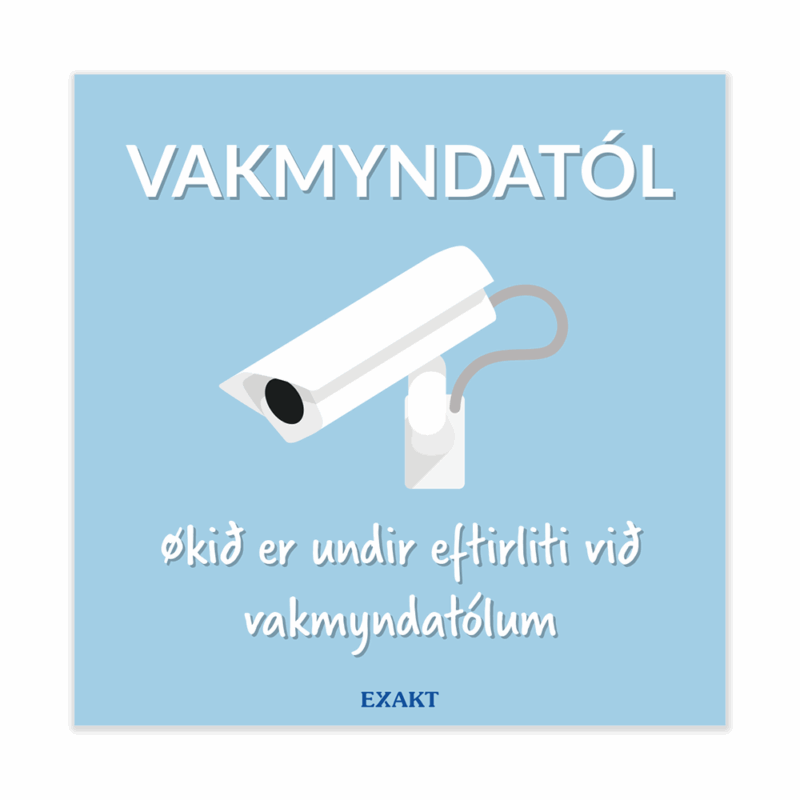 Hegnsskilt - Overvågning, Færøsk