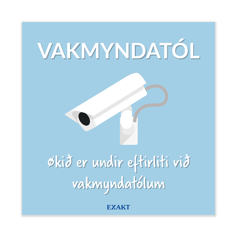 Hegnsskilt - Overvågning, Færøsk
