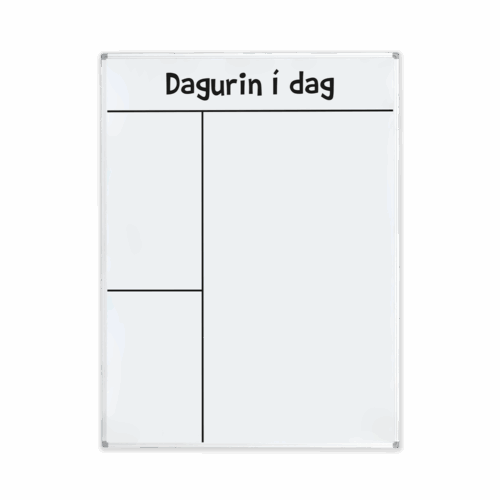 Strukturtavle til dagtilbud - Whiteboard 90x120 cm. Færøsk