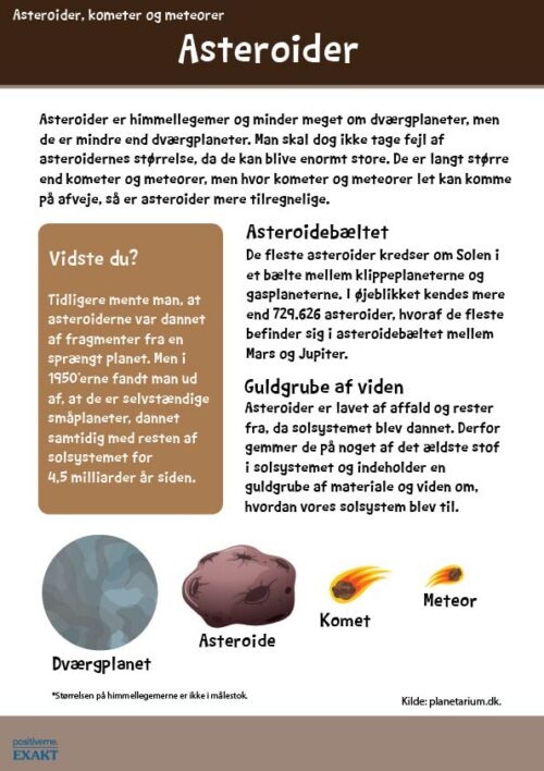 Fagtekst - Læs om asteroider