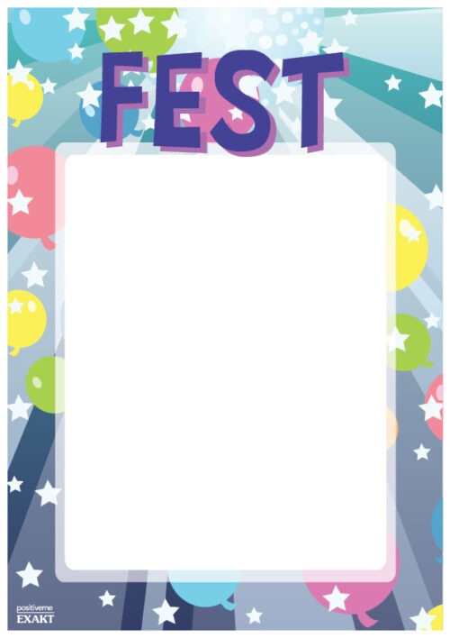Info-Plakat - Fest, Udfyld selv