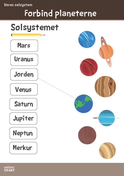 Forbind ord og billeder - Planeter