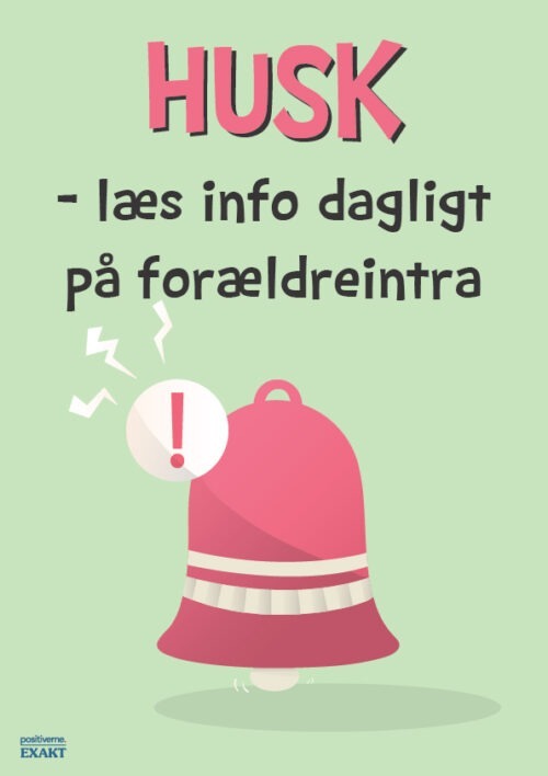 Husk - læs info dagligt på forældreintra