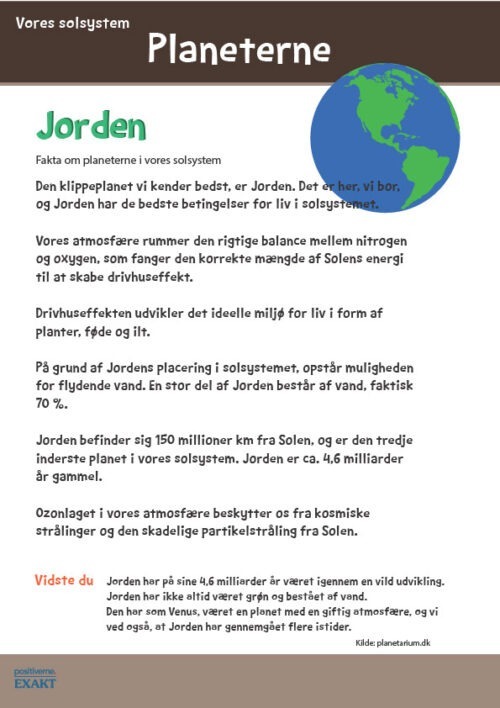 Fagtekst - Læs om Jorden
