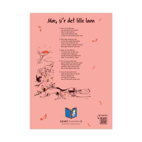 Mæ, si'r det lille lam - Vægplade eller Sangplade