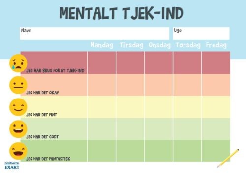 Værktøj - Mentalt tjek-ind, Individuel
