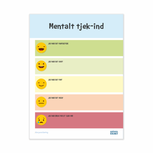 Magnetfolie - Mentalt Tjek-ind, inkl. skrivbare labels