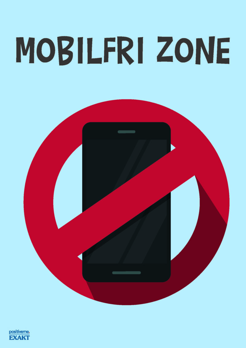 Info-Plakat - Mobilfri Zone