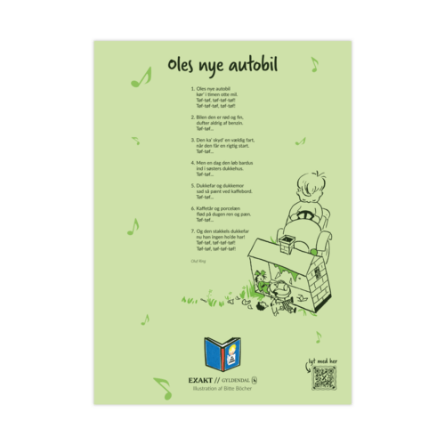 Oles nye autobil - Vægplade eller Sangplade