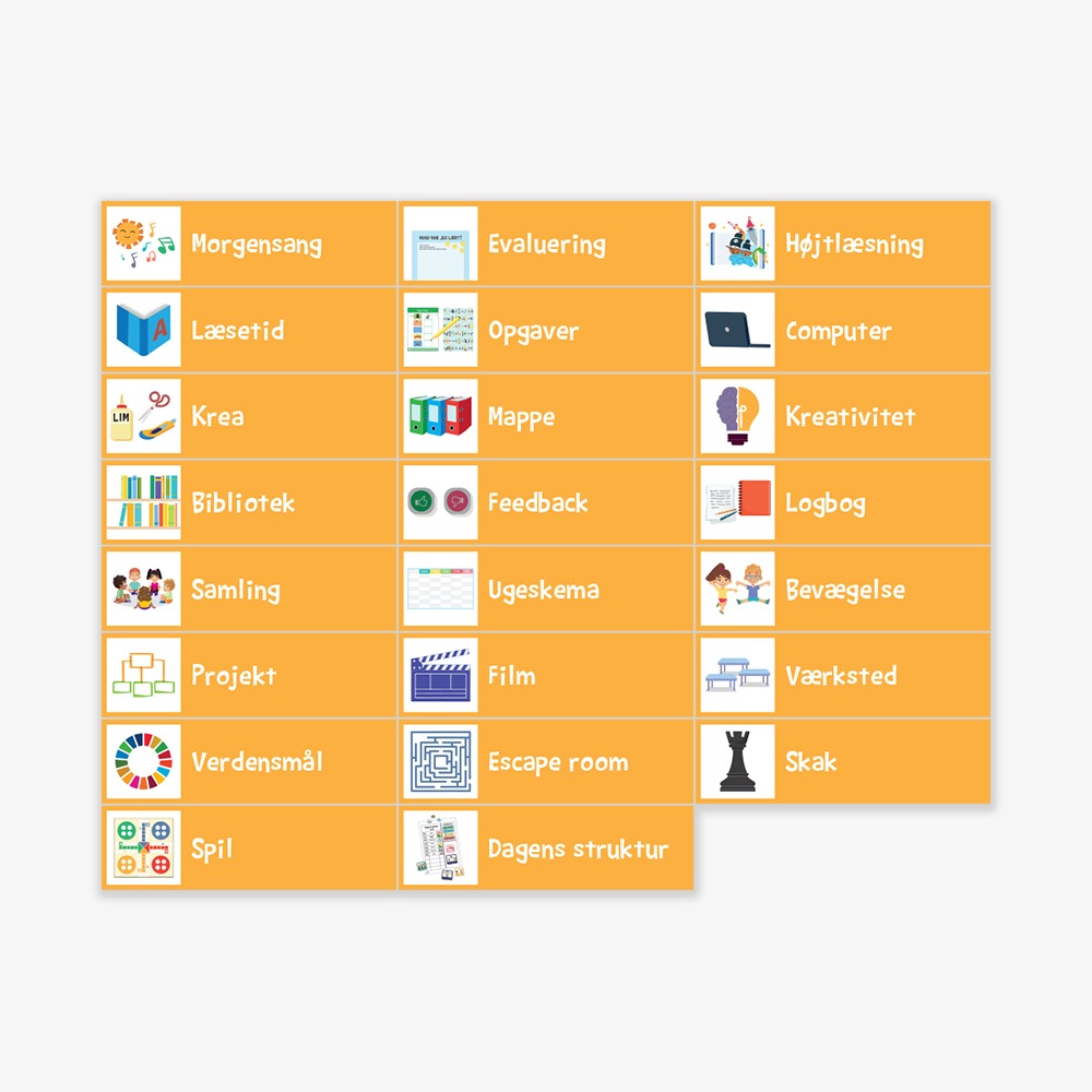Brede piktogrammagneter Mellemtrinspakke - 72 stk. - Billede 3