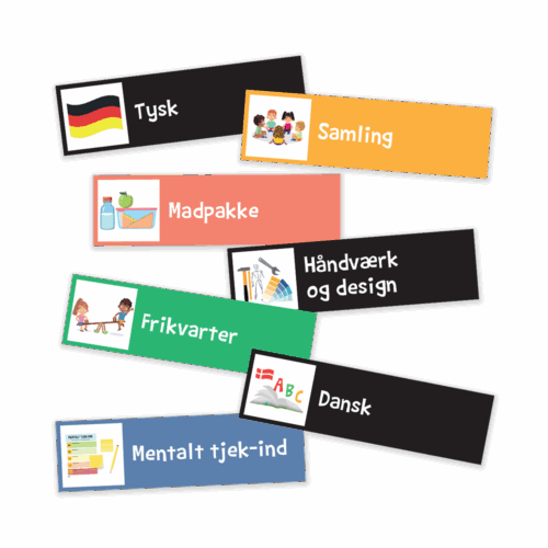 Piktogrammagneter til mellemtrin