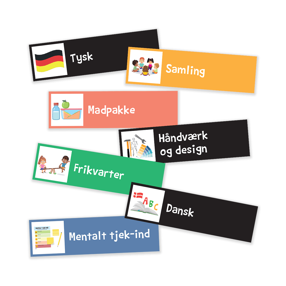 Piktogrammagneter til mellemtrin