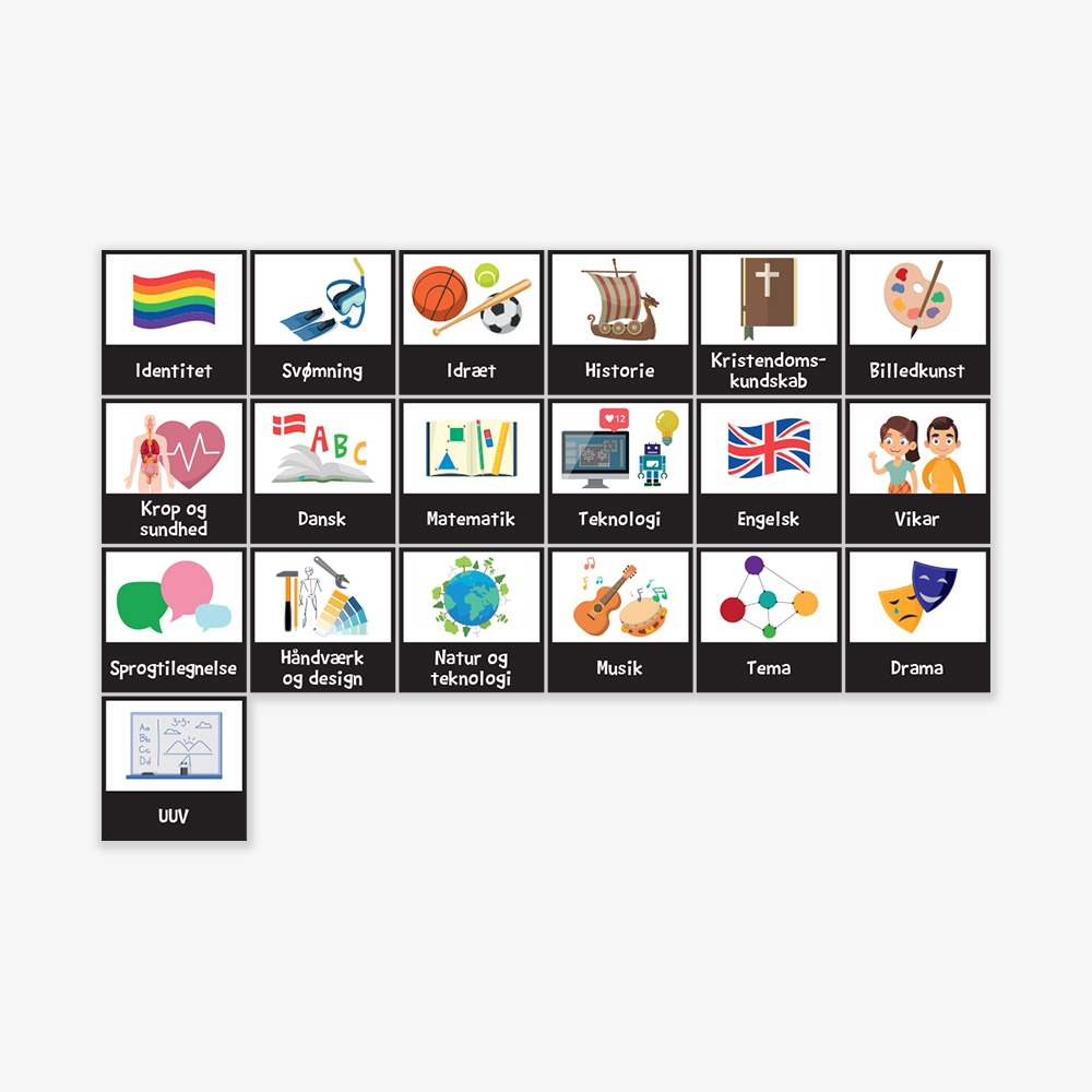 Piktogrammagneter - Fagpakke til indskoling, små - Billede 2