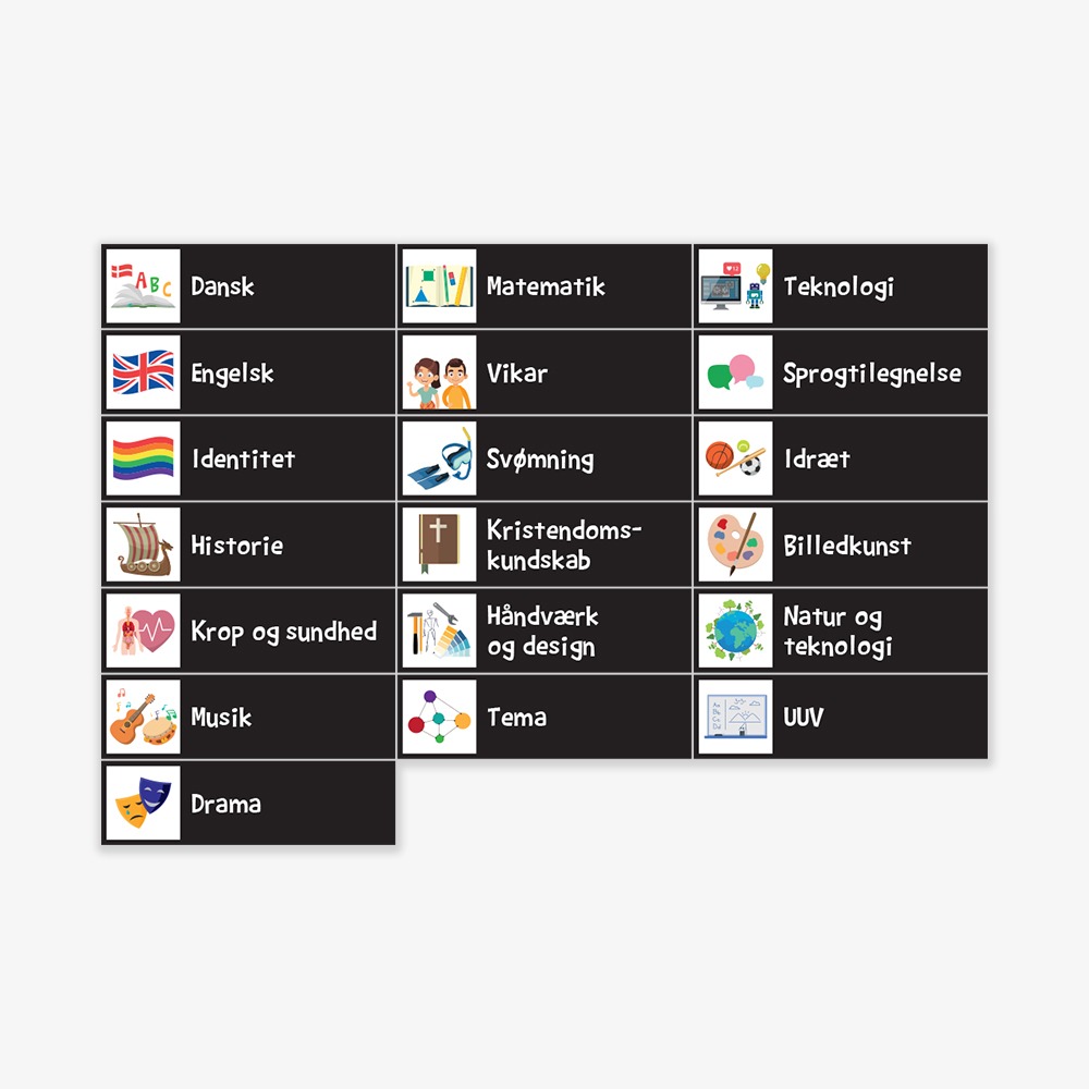 Piktogrammagneter - Fagpakke til indskoling, store - Billede 2