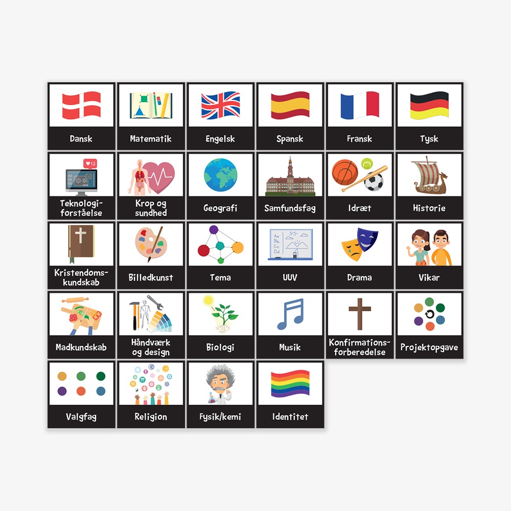 Piktogrammagneter - Fagpakke til udskoling, små - Billede 2