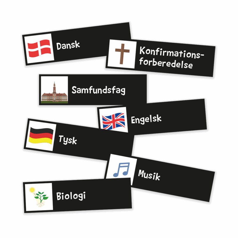 Piktogrammagneter - Fagpakke til udskoling, store