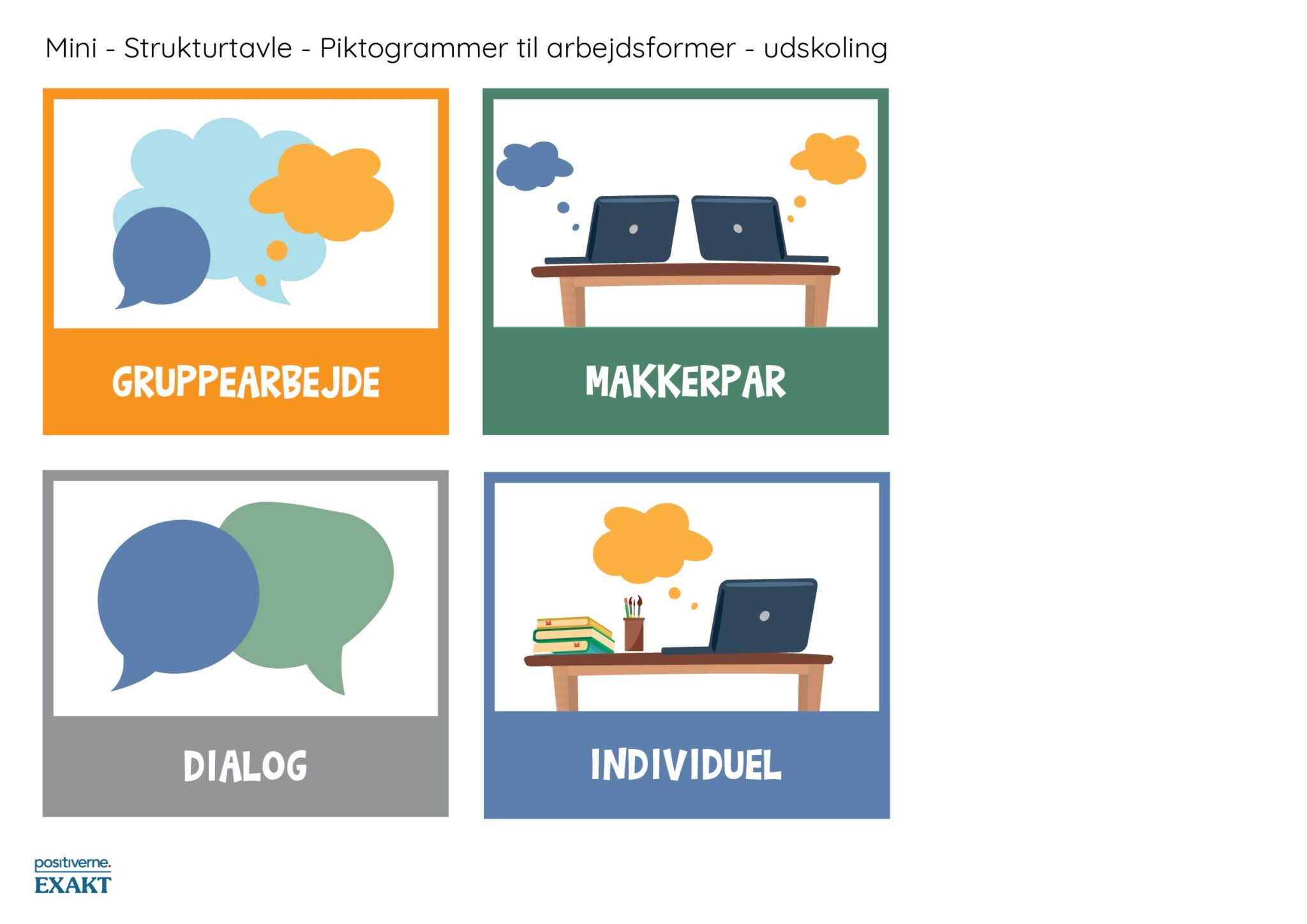 Minipiktogrammer - Arbejdsformer 2, Strukturtavle