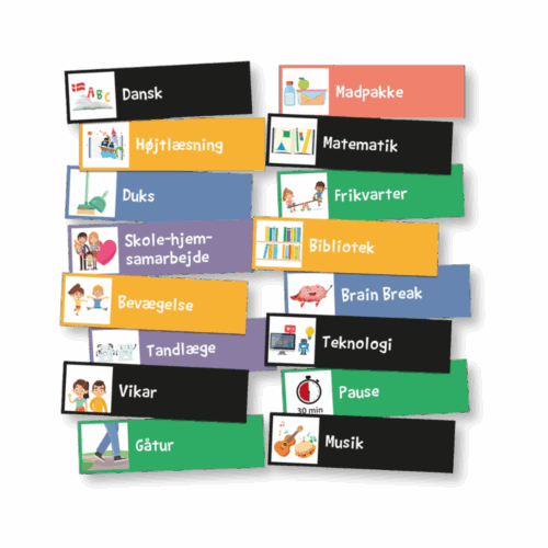 Brede piktogrammagneter Indskolingspakke - 77 stk.