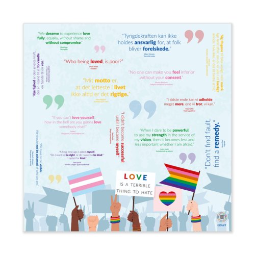 Vægplade med 14 forskellige citater