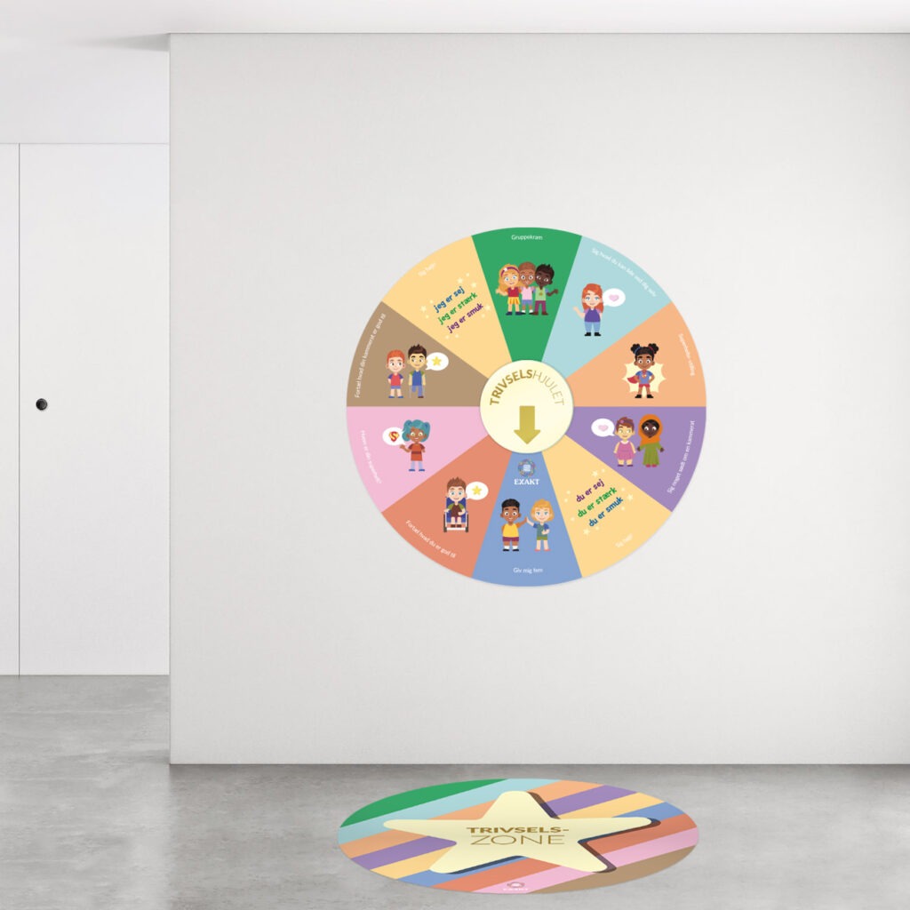 Trivselszone med aktivitetshjul og gulvfolie