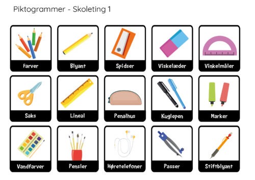 Piktogrammer - Skoleting, Sekvensskema