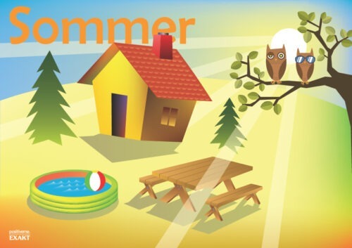 Plakat med sommer
