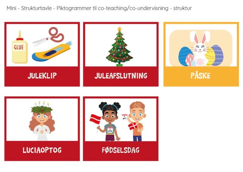 Minipiktogrammer til mærkedage, ministrukturtavlen - Billede 5