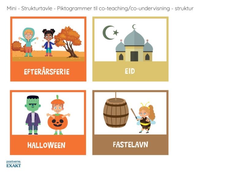 Minipiktogrammer til mærkedage, ministrukturtavlen