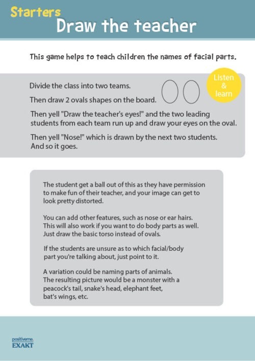 Draw the Teacher - Ordforrådsleg