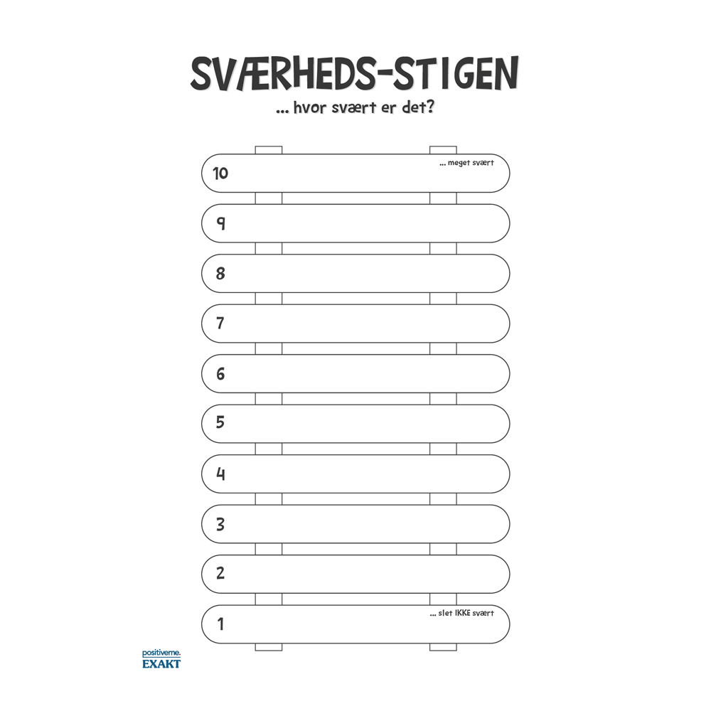 Sværhedsstigen, uden farver