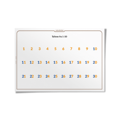 Taltavle 1-30 - Udeskolen