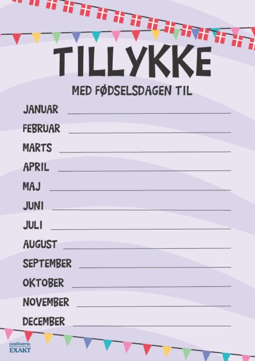 Info-Plakat - Fødselsdag 1