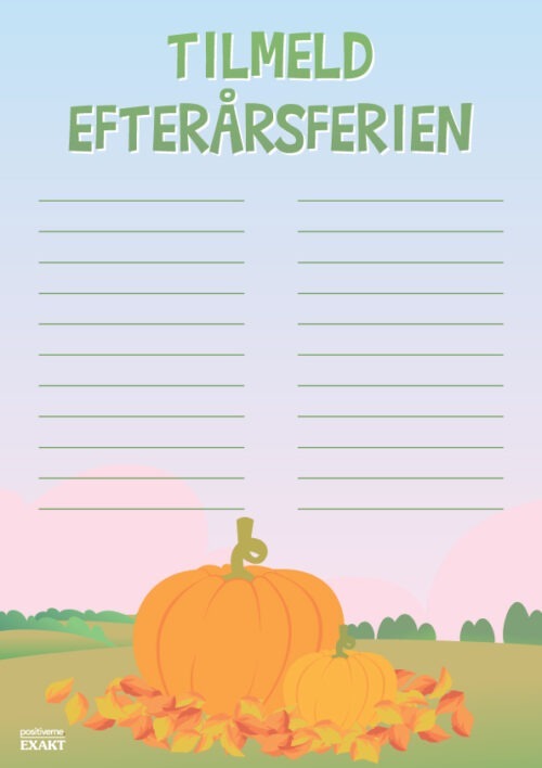 Tilmeld efterårsferien