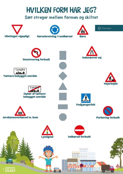 Trafikskilte - hvilken form har skiltet? - 1