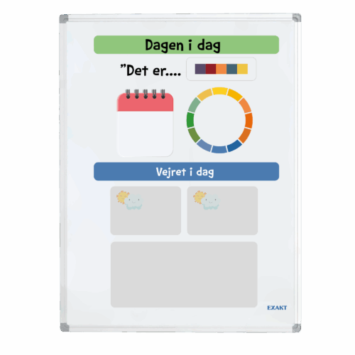 Dagen i dag - Whiteboardtavle, 45x60 cm.
