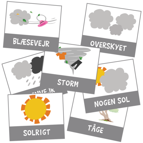 Piktogrammagneter - Vejret, 10 stk.