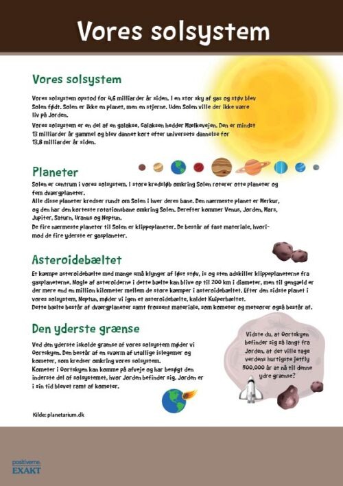 Fagtekst  - Læs om solsystemet