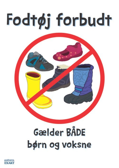 Fodtøj forbudt