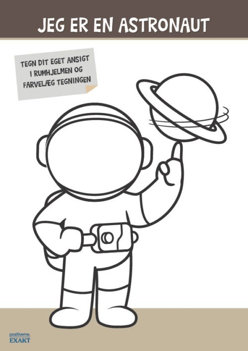Tegn og farvelæg - Jeg er en astronaut 3