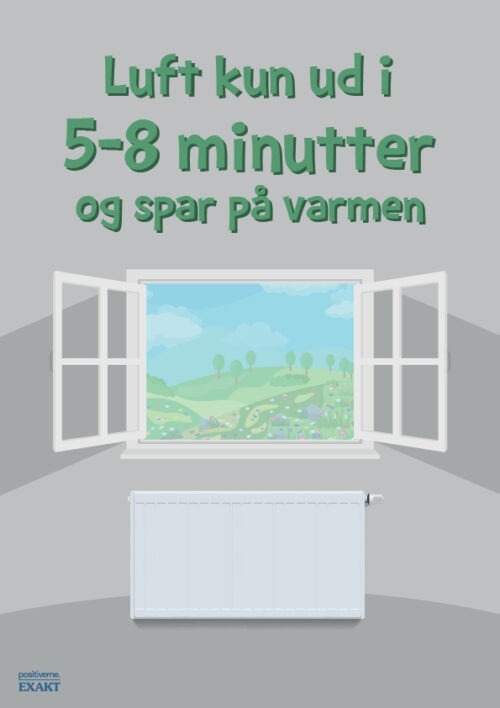 Luft kun ud i 5-8 minutter og spar på varmen