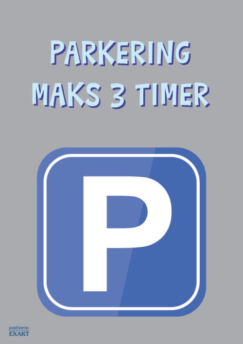 Parkering maks 3 timer